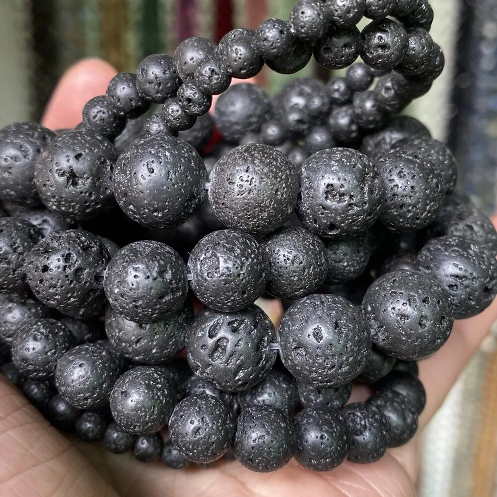 Natural Stone Beads 6Mm Green Malachite Lava Amethyst Lapis Lazuli Rose Quartz Beads for Jewelry Making DIY Bracelet Necklace