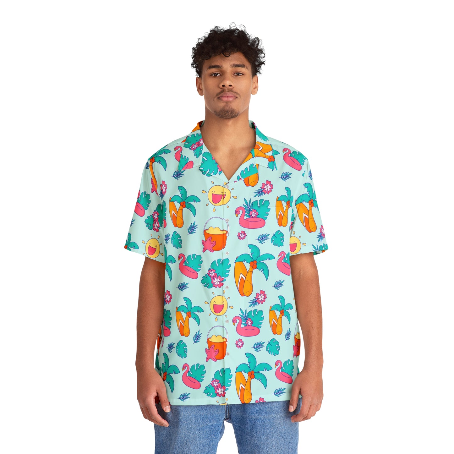 Tropical Hawaiian Shirt, Fun Beachwear for Summer Parties, Relaxed Vibes for Men, Ideal for Luau, Vacation Getaways, Outdoor Events