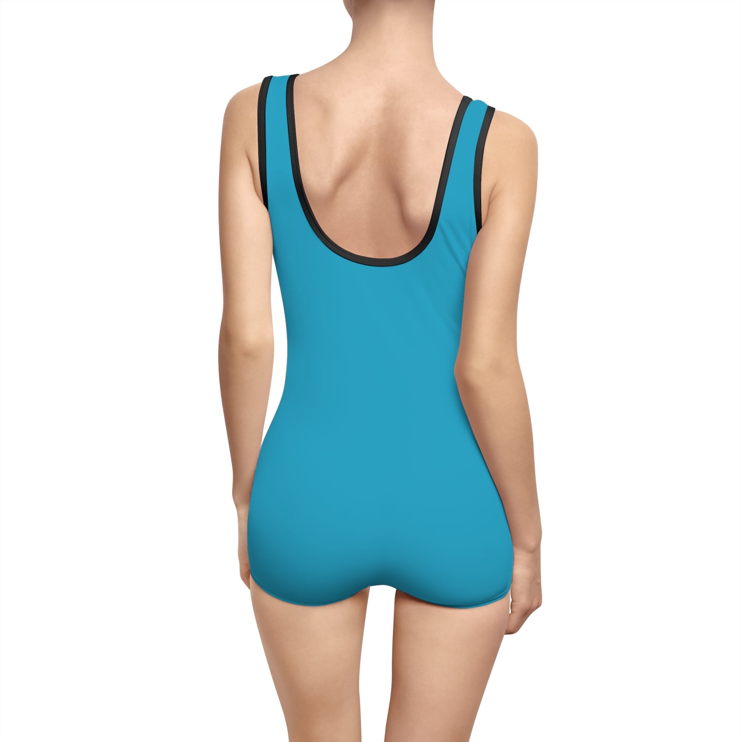 Women's Vintage Swimsuit - Retro One-Piece Bathing Suit, Beachwear, Swimwear for Summer, Pool Party, Vacation, Travel