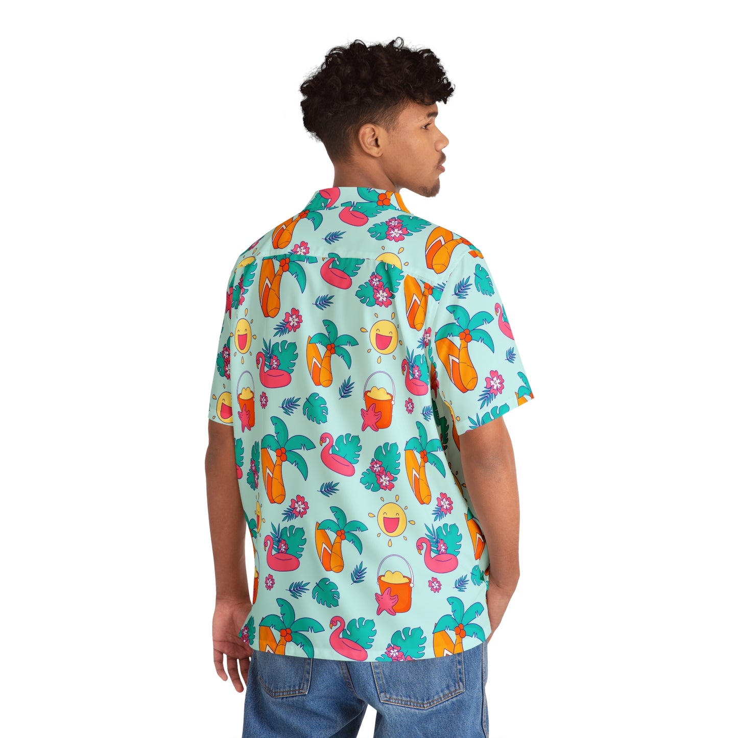 Tropical Hawaiian Shirt, Fun Beachwear for Summer Parties, Relaxed Vibes for Men, Ideal for Luau, Vacation Getaways, Outdoor Events