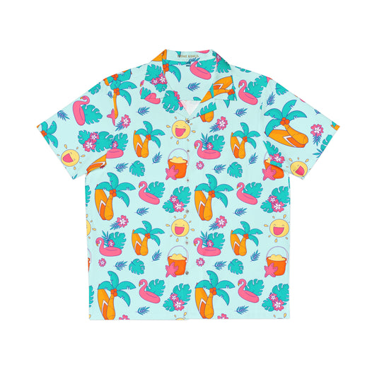 Tropical Hawaiian Shirt, Fun Beachwear for Summer Parties, Relaxed Vibes for Men, Ideal for Luau, Vacation Getaways, Outdoor Events