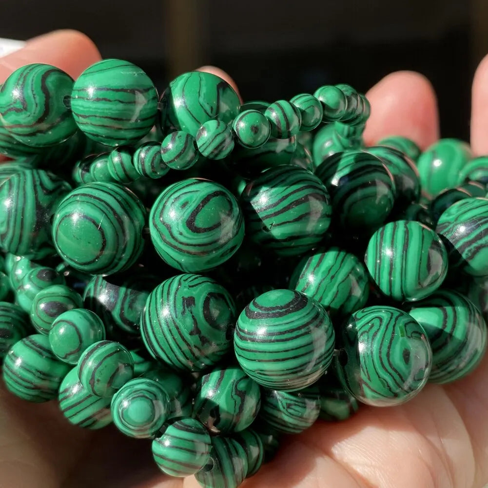 Natural Stone Beads 6Mm Green Malachite Lava Amethyst Lapis Lazuli Rose Quartz Beads for Jewelry Making DIY Bracelet Necklace